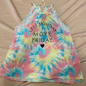 Wound Up Tie-Dye Halter Tank